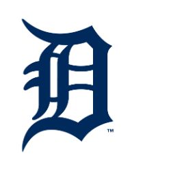 Blue and White Detroit Tigers Cutout 12in